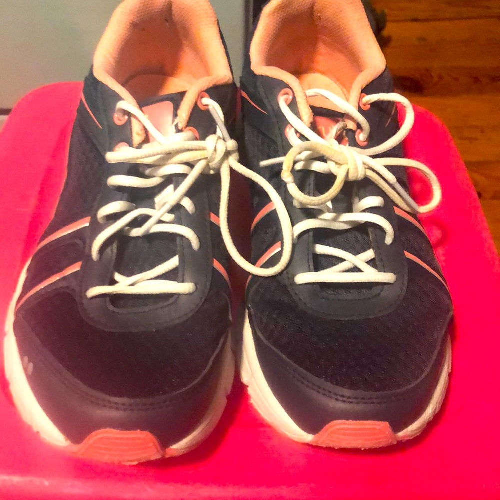 Charcoal and salmon color Ryka shoes